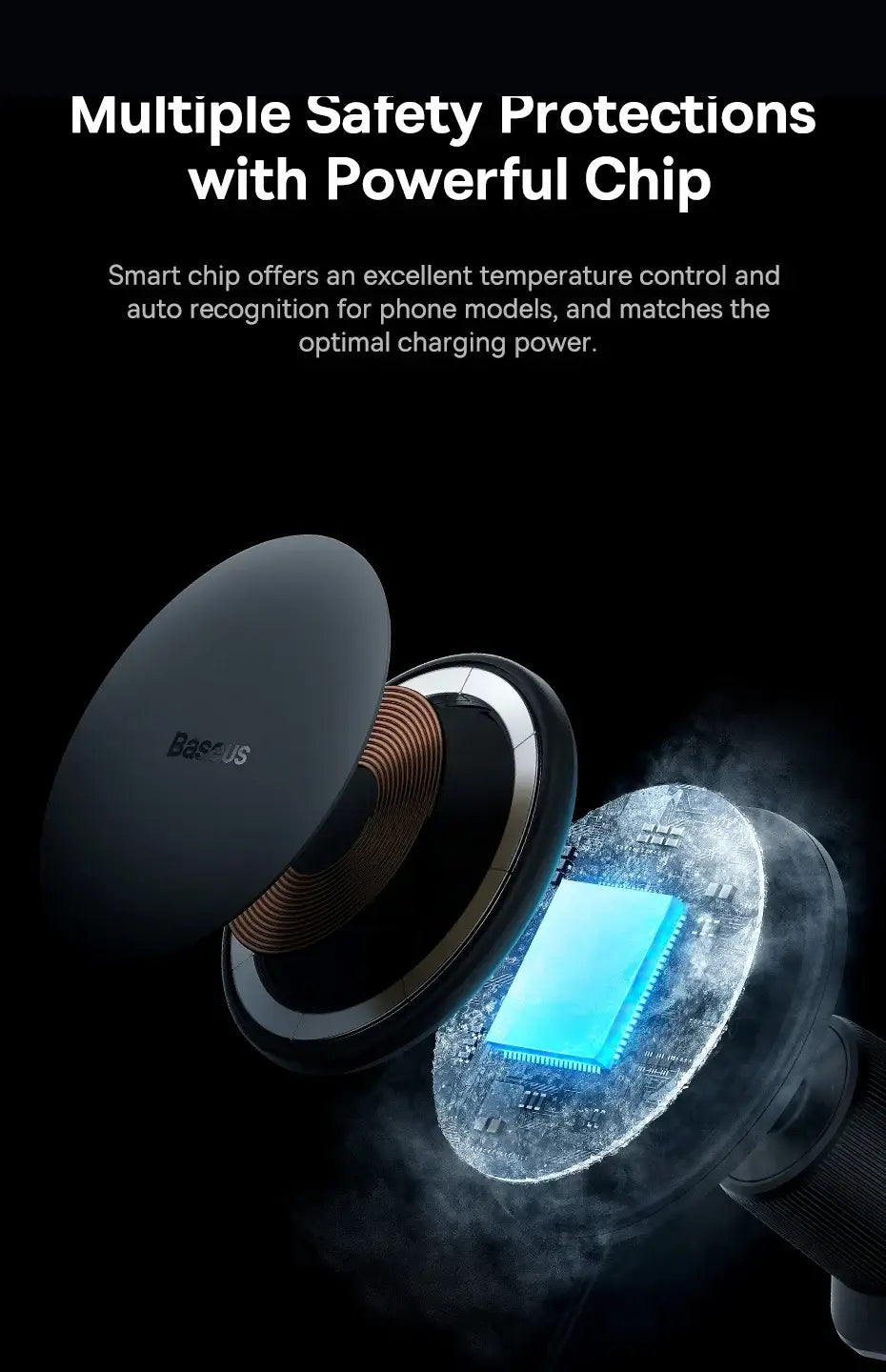 Baseus 15W Wireless Charging Magnetic Phone Holder with 25W