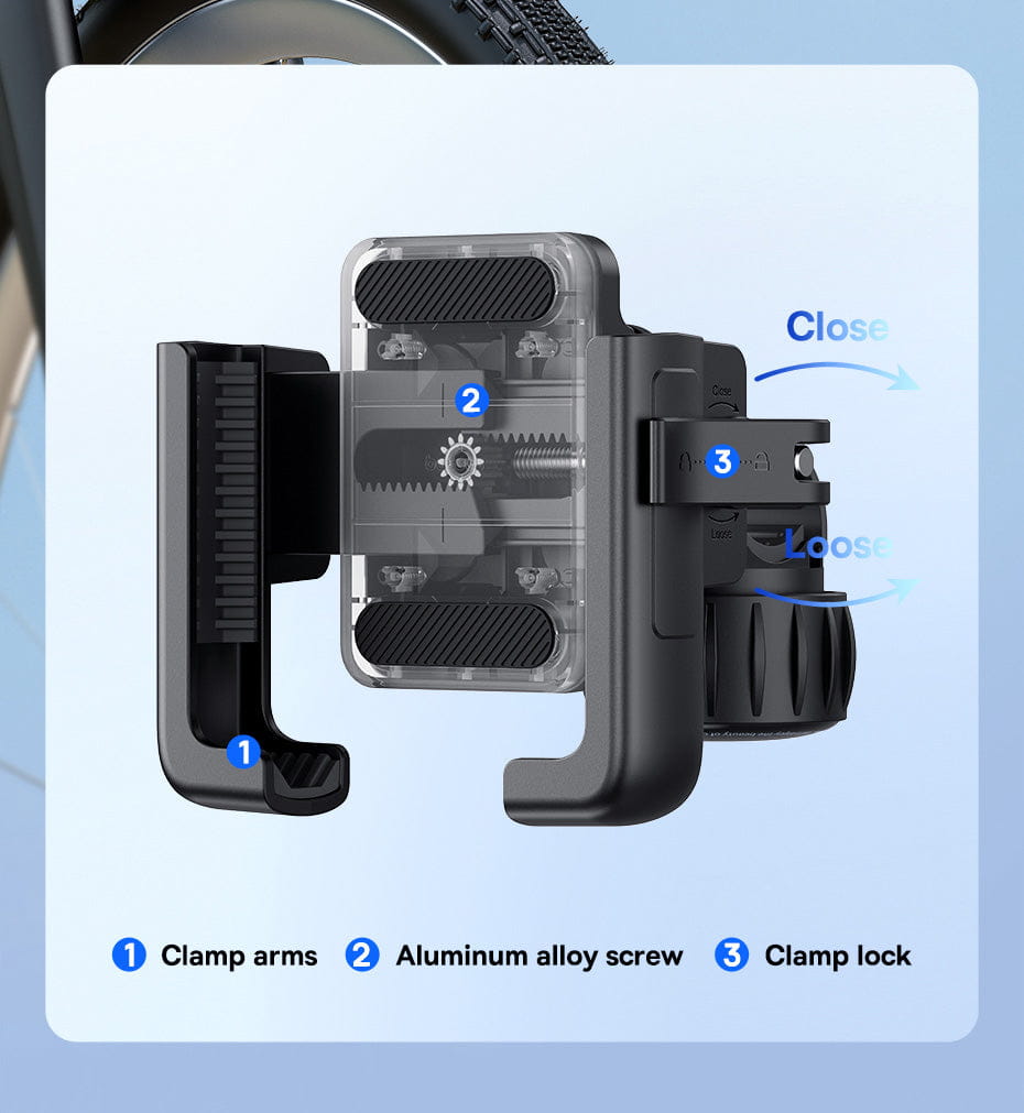 Bicycle Handlebar Mount Phone Holder One-Hand Operation