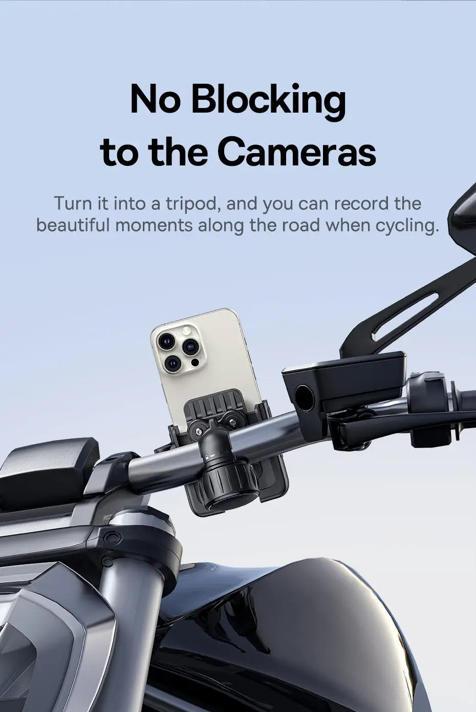 Bicycle Handlebar Mount Phone Holder One-Hand Operation