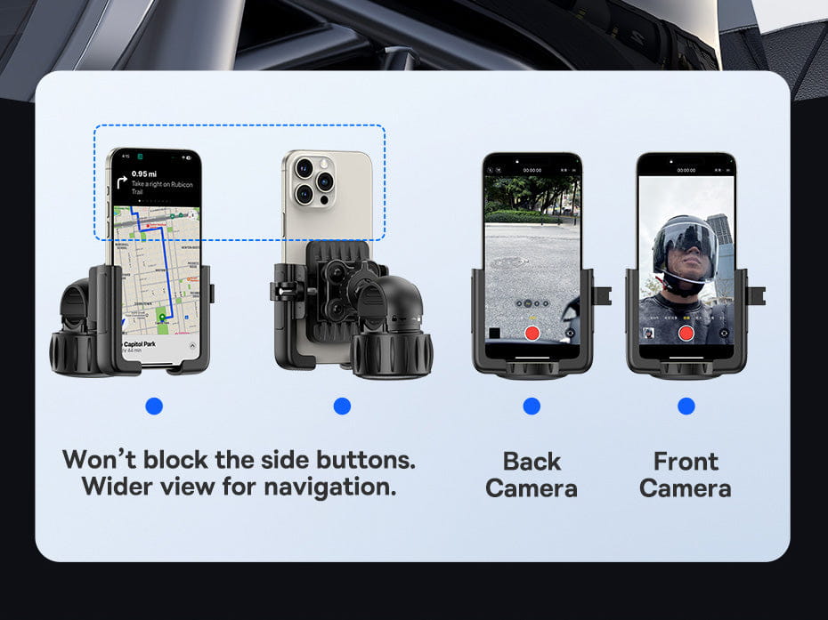 Bicycle Handlebar Mount Phone Holder One-Hand Operation
