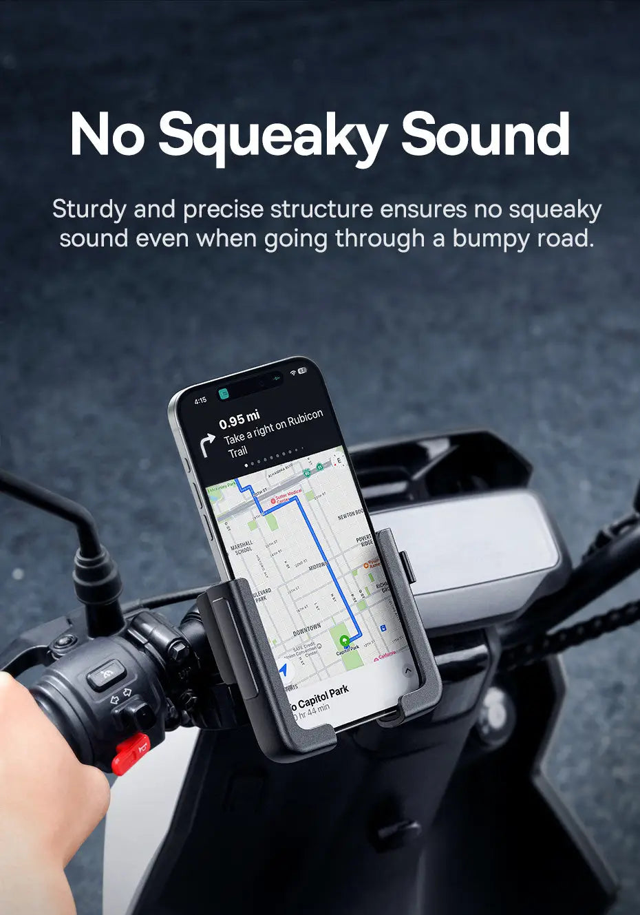 Bicycle Handlebar Mount Phone Holder One-Hand Operation