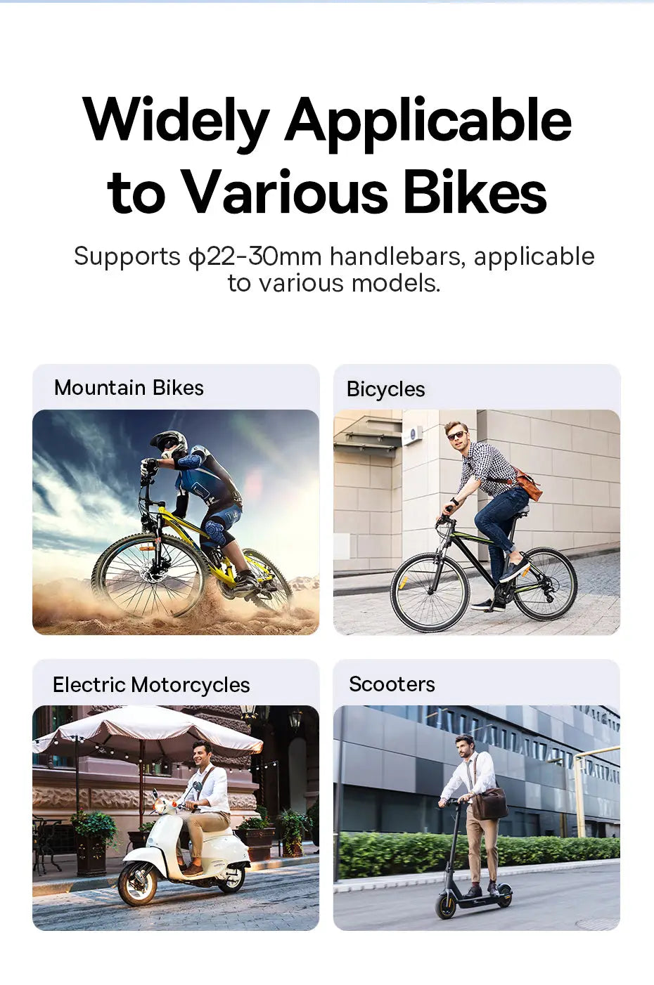 Bicycle Handlebar Mount Phone Holder One-Hand Operation