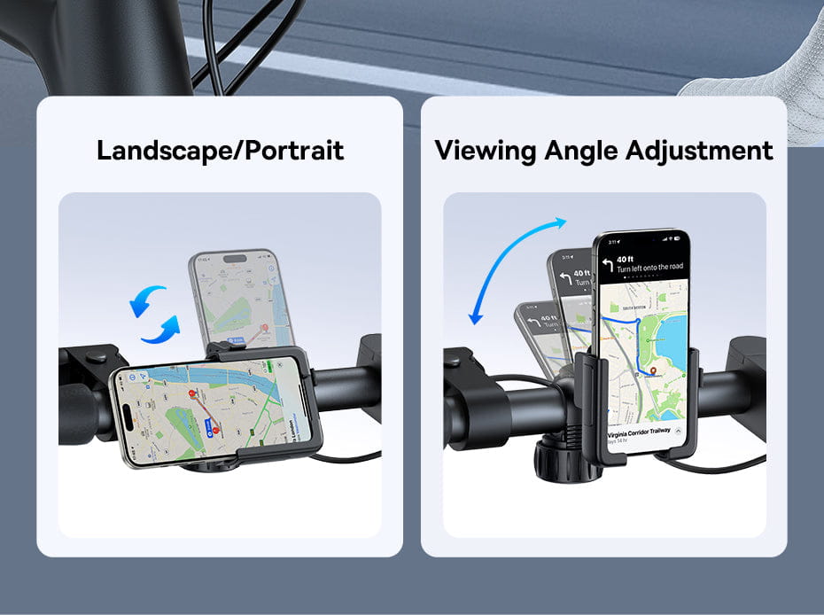 Bicycle Handlebar Mount Phone Holder One-Hand Operation