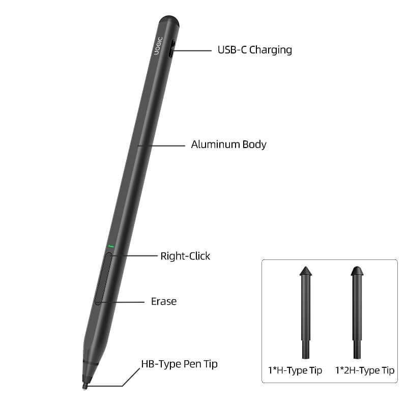 Stylus Pen Pencil 4096 Pressure for Surface Pro /Go/Book Rechargeable