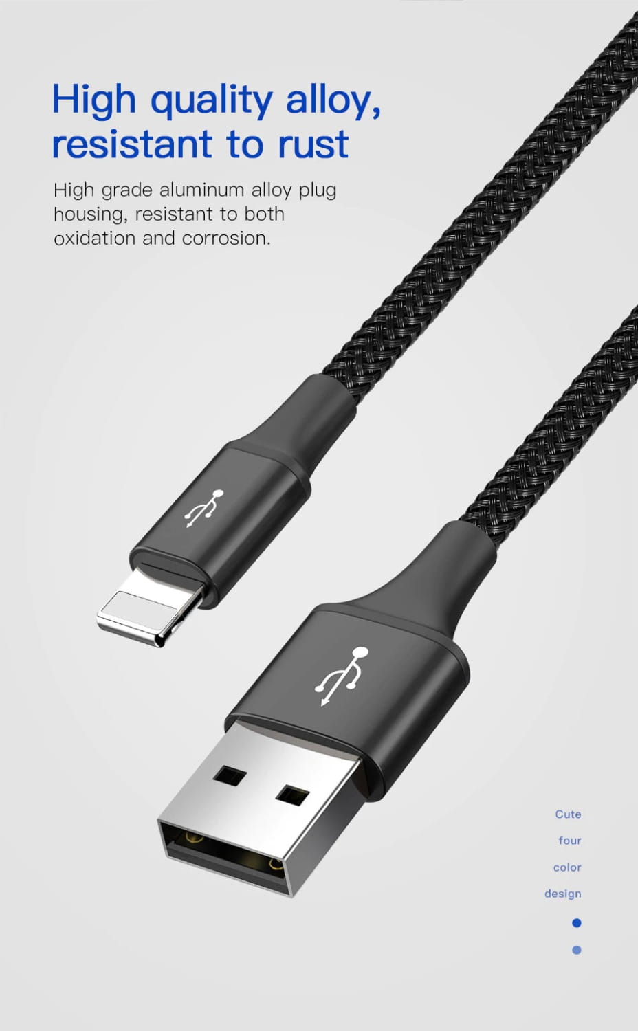 4 in 1 USB to 2x Type-C 1x Lightning 1x Micro USB Charging