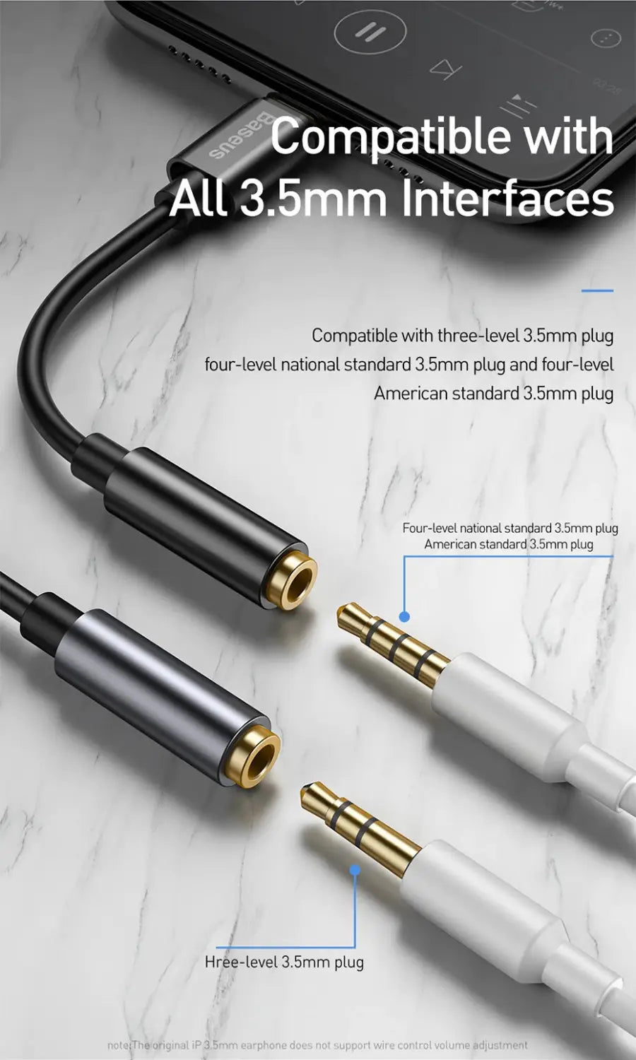 Type C/ USB C to 3.5mm Earphone Aux Jack Audio Converter