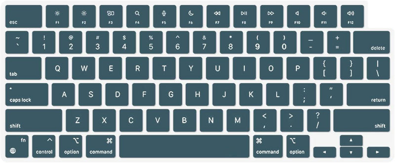 MacBook Air 15 (M4, 2025) A3241 Keyboard Cover Skin [Teal]