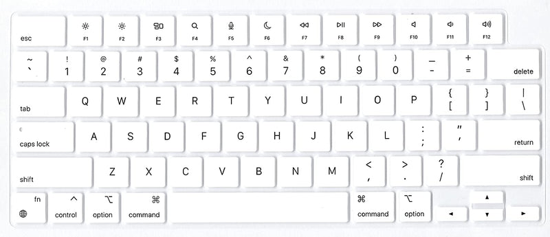 MacBook Pro 16" (M4 Pro, 2024) A3403 Keyboard Cover Skin [White]