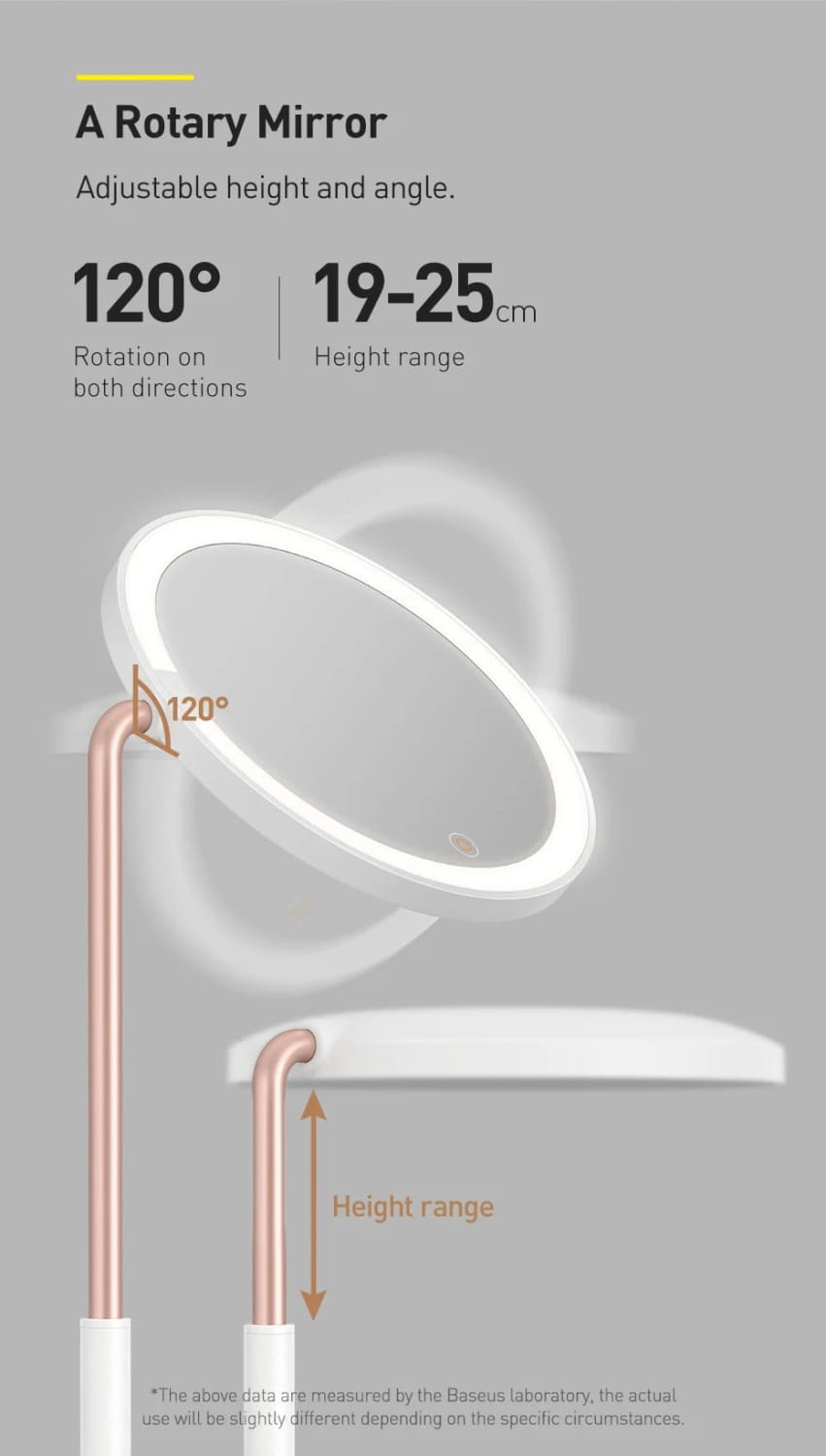 Smart Touch Beauty Lighted LED Makeup Mirror with Storage