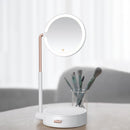 Smart Touch Beauty Lighted LED Makeup Mirror with Storage Box Height Adjustable