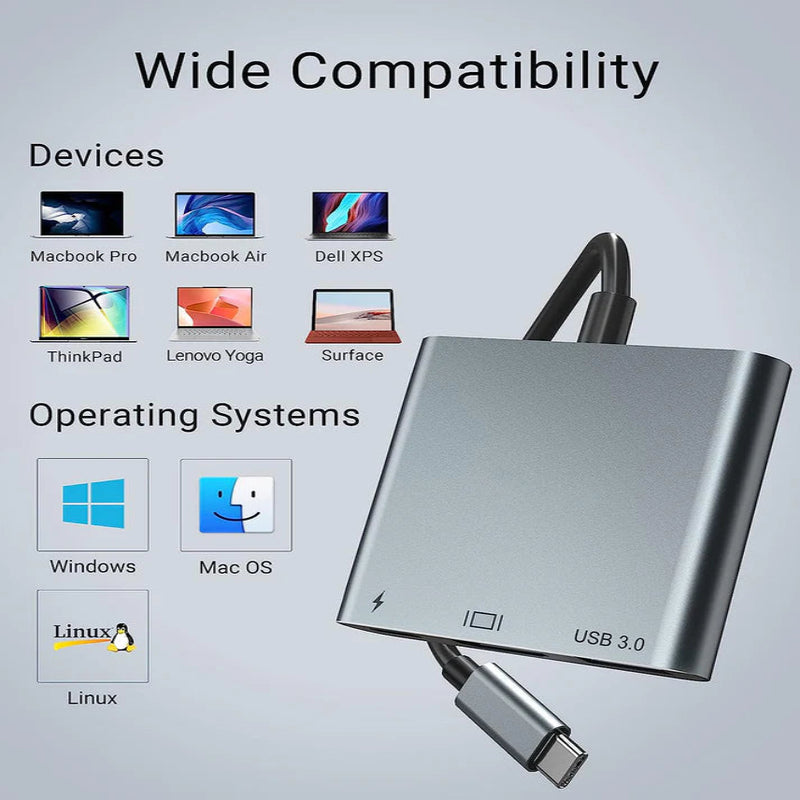 USB3.1-C Type-C To HUB Adapter