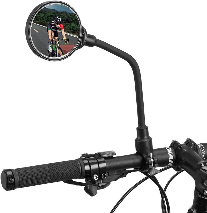 Cycling Bicycle Handlebar Mount Safe Rear View Mirror 360° Rotatable Angle 1 Pcs