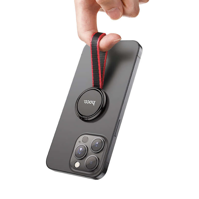 Magnetic Phone Ring Lanyard Buckle with  Finger Grip Holder Bracket