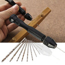 20pcs Mini Hand Drill Vise Twist Bits Pin Hand Precision Woodworking Set Rotary Tools