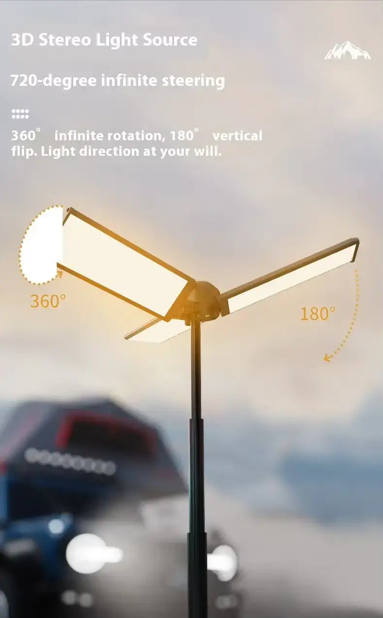 Camping Lantern Rechargeable 360° Rotatable Foldable