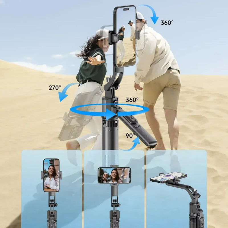 Smart Selfie Stick 360 Rotate Auto Face Tracking with tripod Max 1.6m
