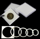 Clear Square Coin Case - 20 Pcs for 19/24/29/34/39mm Coins PVC Free