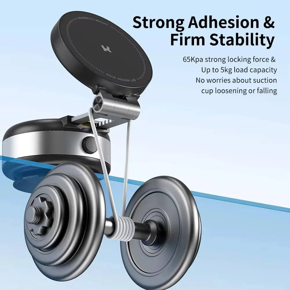 Electric Suction Cup Magnetic Magsafe Car Phone Holder Stand