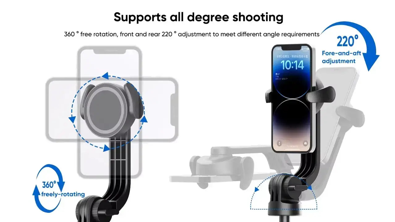 MagSafe Magnetic/Clip Selfie Stick Tripod with Remote –