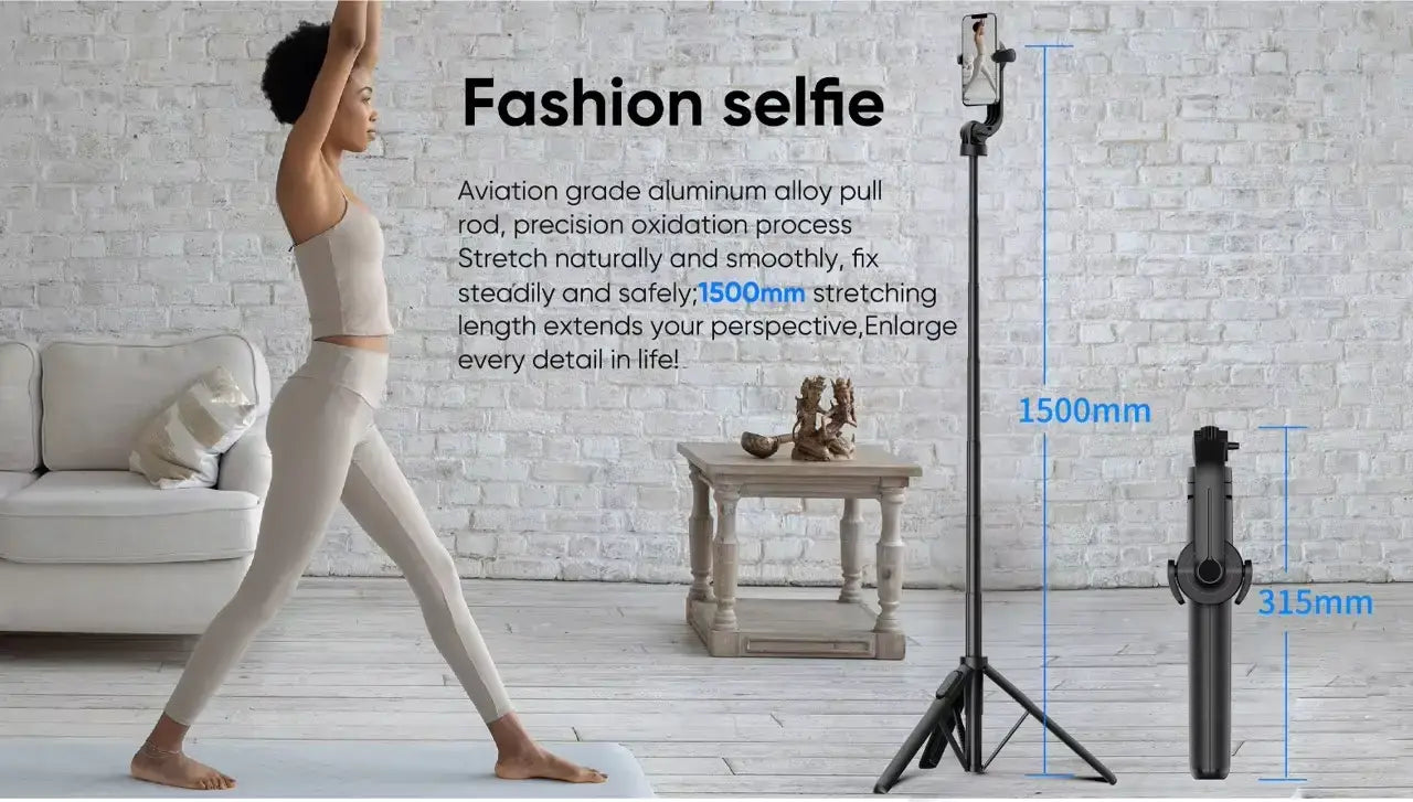 MagSafe Magnetic/Clip Selfie Stick Tripod with Remote –