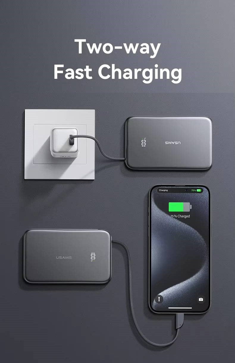 Ultra-Slim Power Bank 5000mAh – 20W Fast Charge