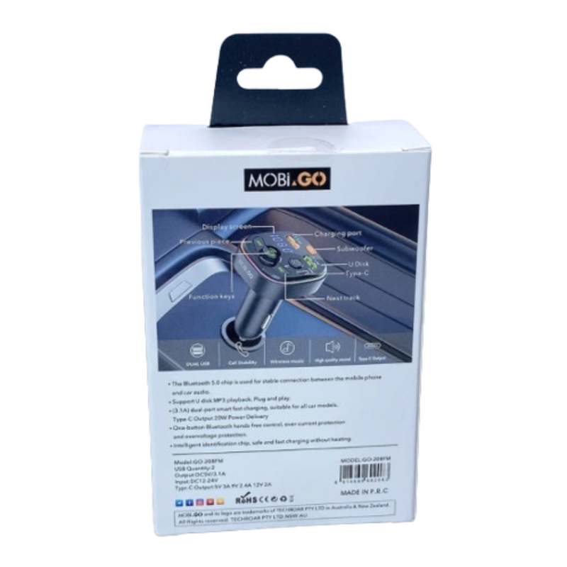 Mobigo PD 20W FM MP3 Car Charger