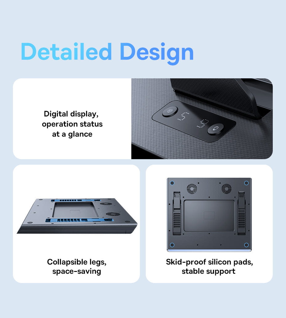 Laptop Notebook Cooling Fan Adjustable Stand for 13 to 21