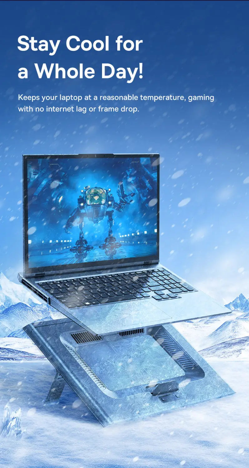 Laptop Notebook Cooling Fan Adjustable Stand for 13 to 21