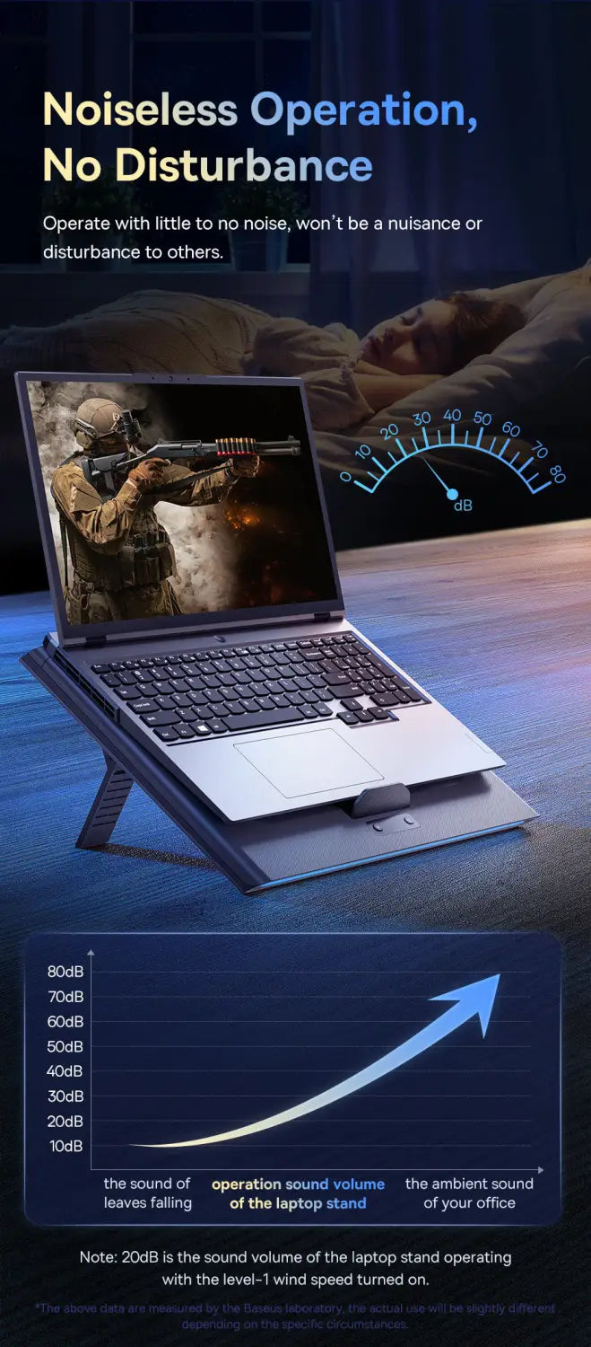 Laptop Notebook Cooling Fan Adjustable Stand for 13 to 21