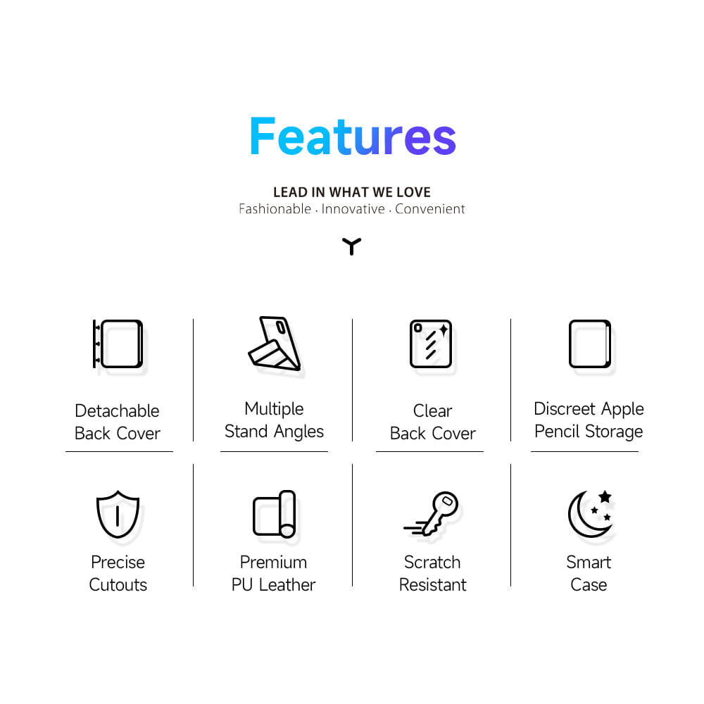 iPad 10.2 7th 8th 9th Smart Case with Pencil Holder