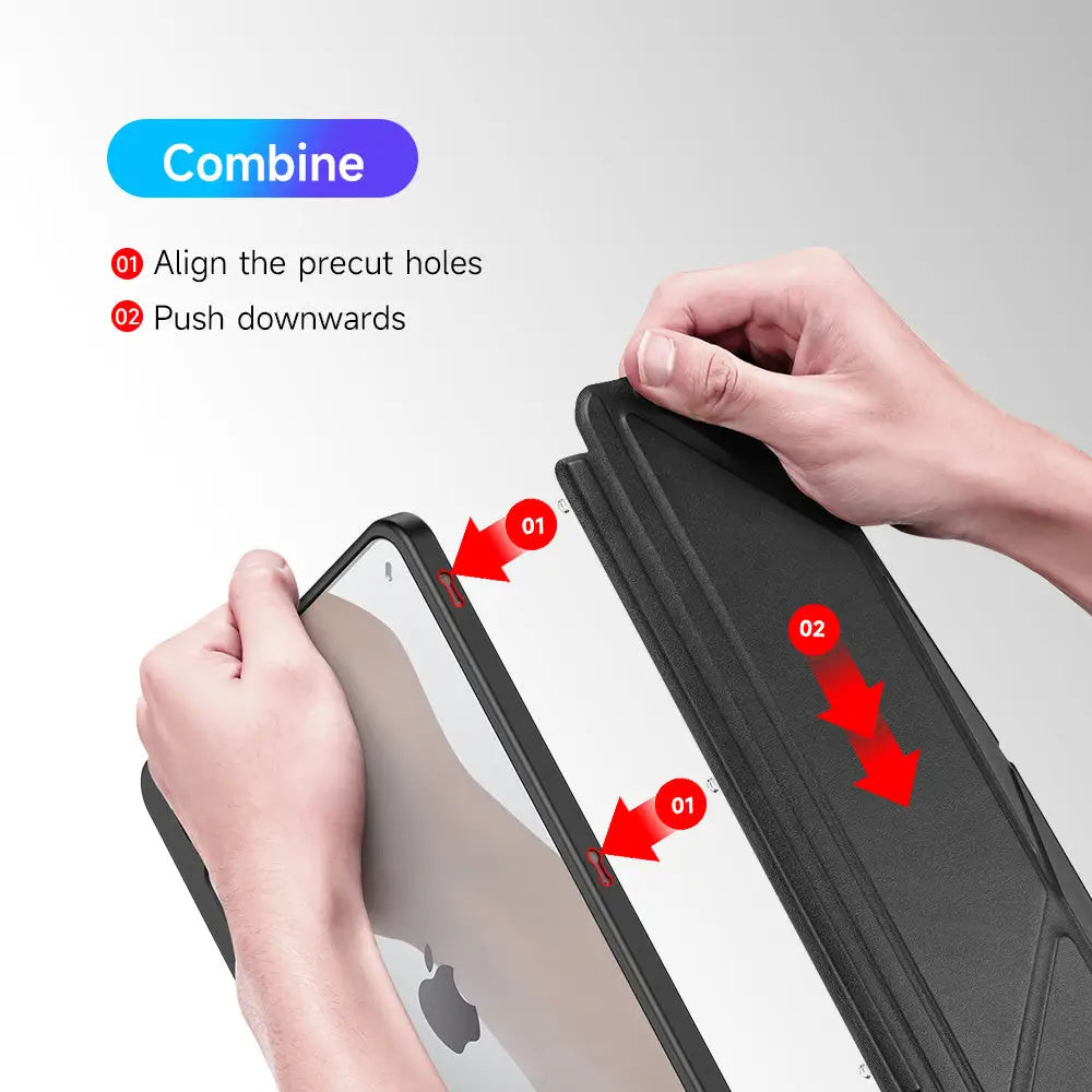 iPad 10.2 7th 8th 9th Smart Case with Pencil Holder