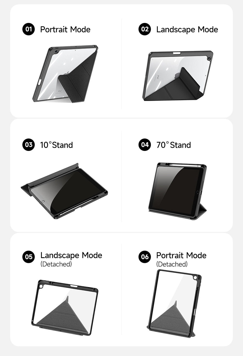 iPad 10.2 7th 8th 9th Smart Case with Pencil Holder