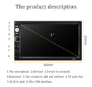 7" Double 2 DIN Bluetooth Head Unit Car Stereo Touch Screen Radio FM/TF/USB/AUX