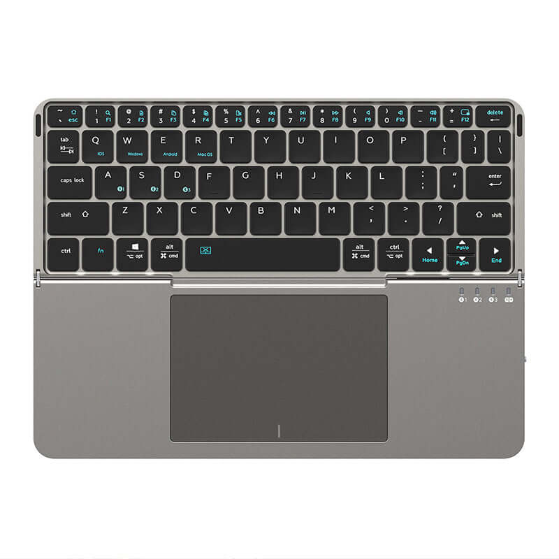Foldable Bluetooth Keyboard with Trackpad Removable Stand Cover