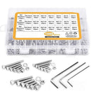 1080Pcs M2 M3 M4 Hex Button Head Socket Screw Stainless Steel