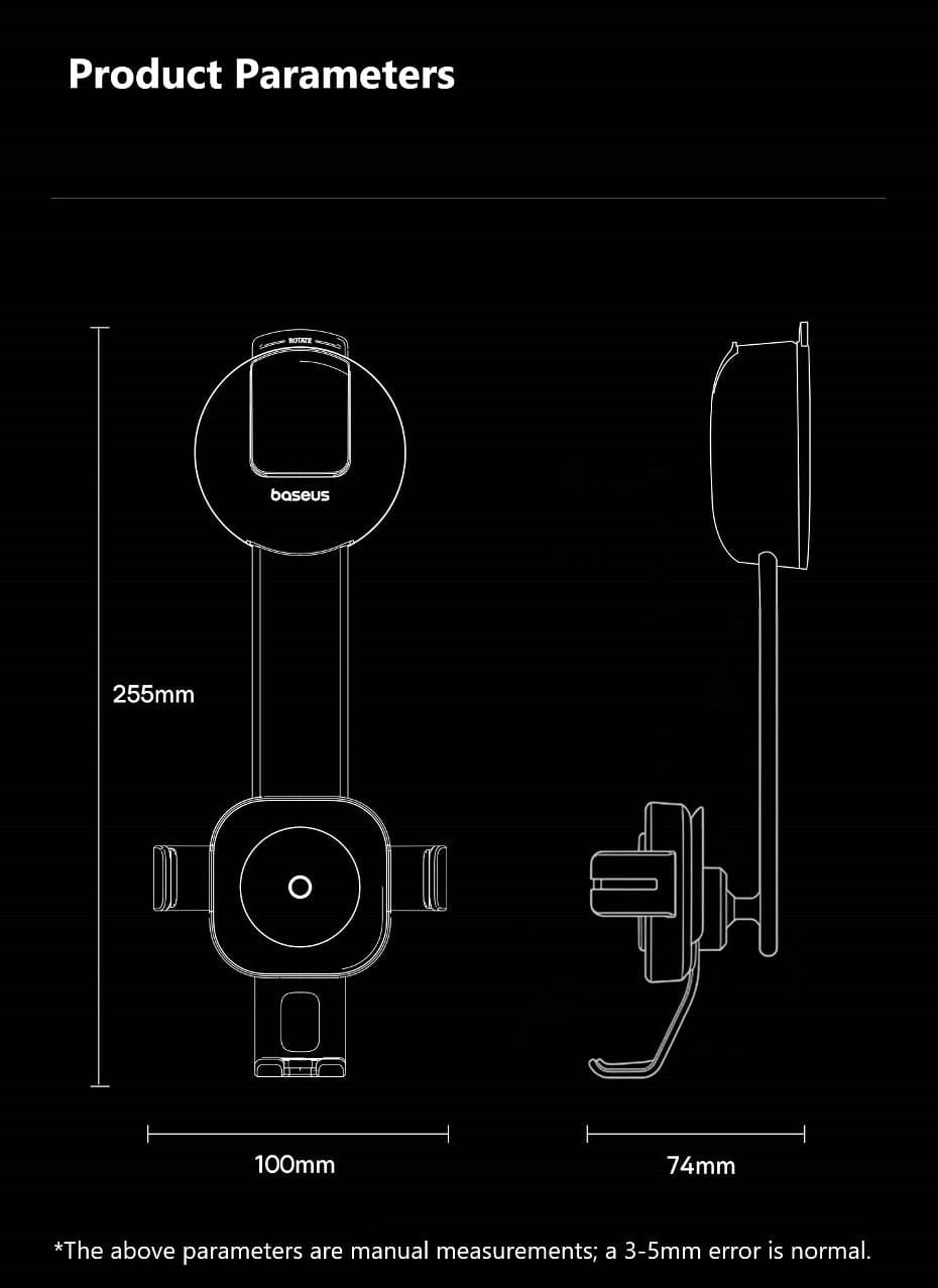 Mobile Phone Car Holder Dashboard Clamping Mount