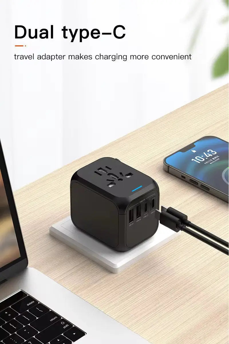 Universal International Travel Adapter for EU UK AU