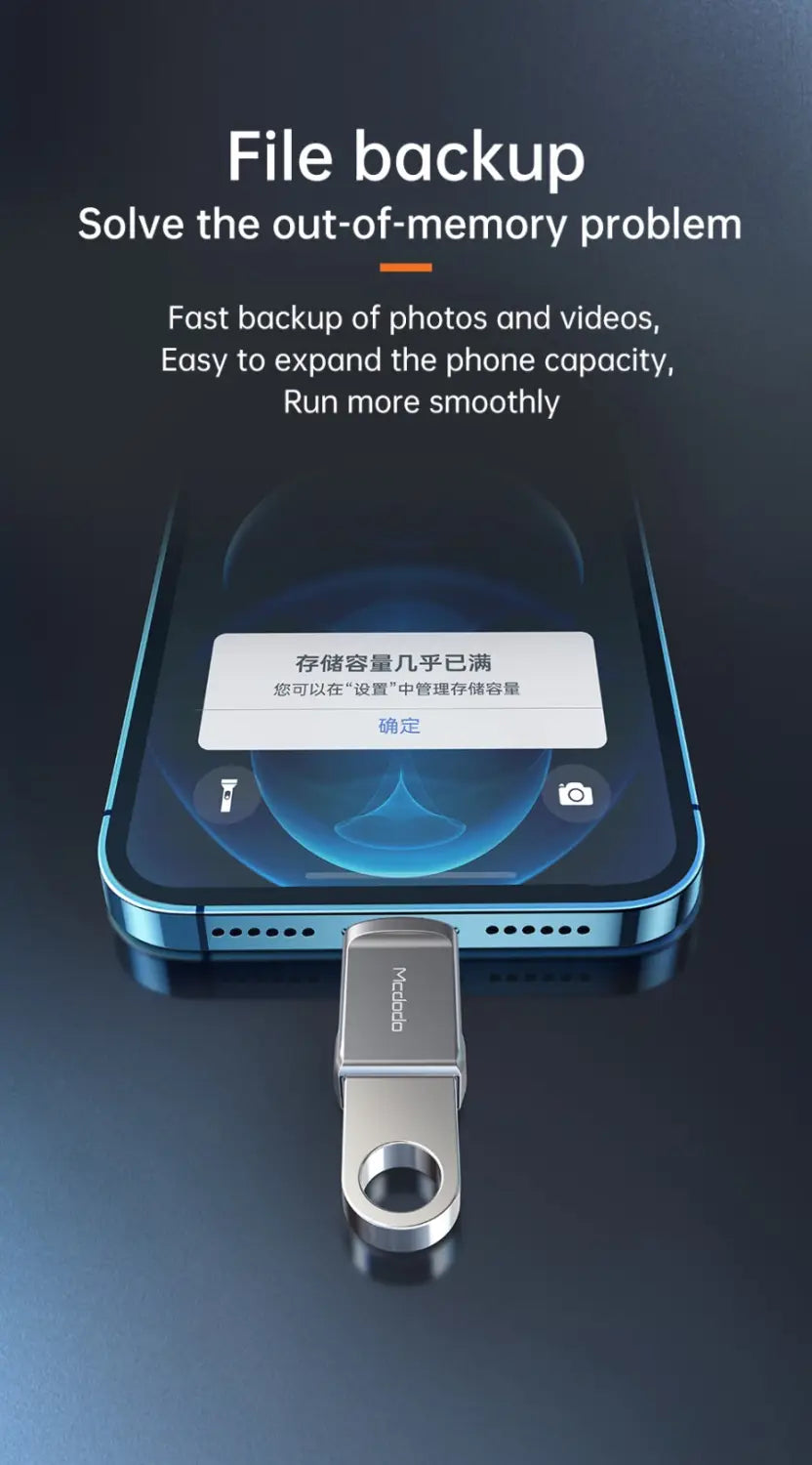 USB-A to iPhone Lightning Converter Adapter Support OTG