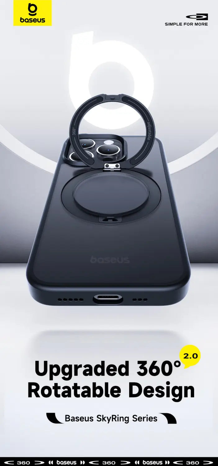 Baseus Magnetic 360 degree rotatable Ring Kickstand Phone