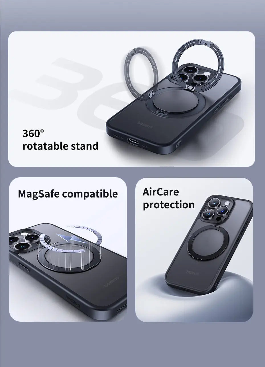 Baseus Magnetic 360 degree rotatable Ring Kickstand Phone
