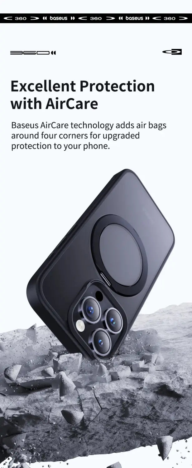 Baseus Magnetic 360 degree rotatable Ring Kickstand Phone