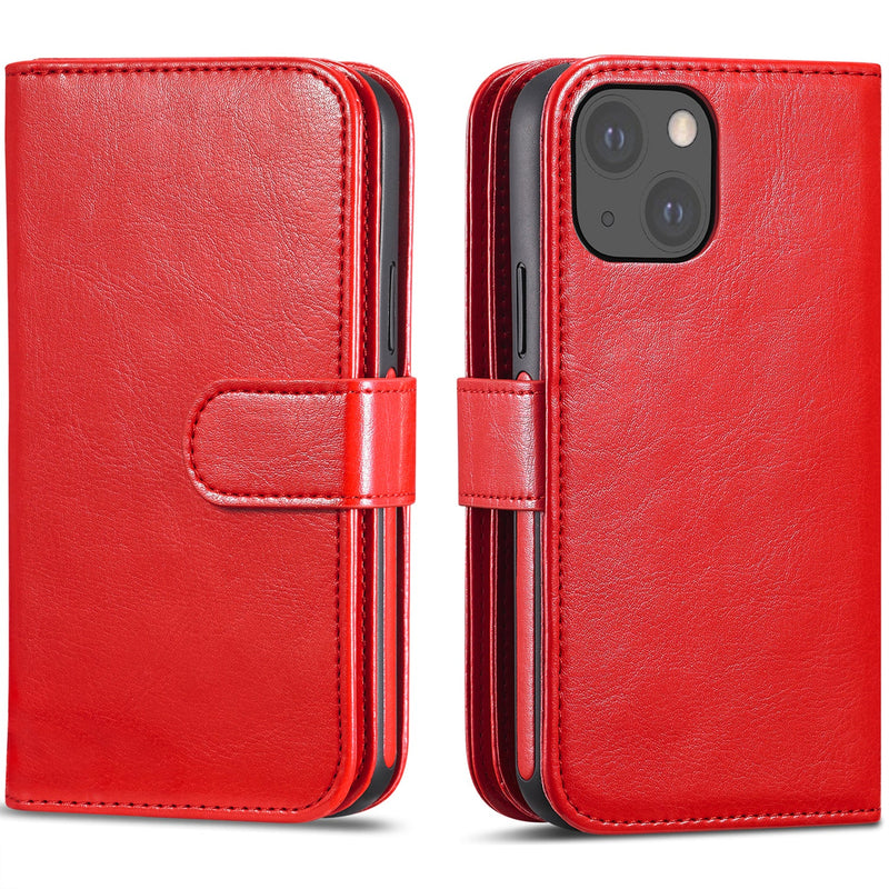 iPhone 13 Mini Case Double Wallet (Red)