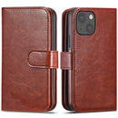 iPhone 13 Mini Case Double Wallet (Brown)
