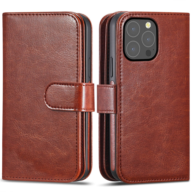 iPhone 13 Pro Case Double Wallet (Brown)