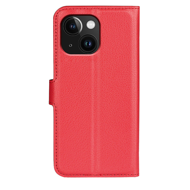 iPhone 15 PU Wallet Case [Red]