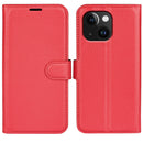 iPhone 15 PU Wallet Case [Red]