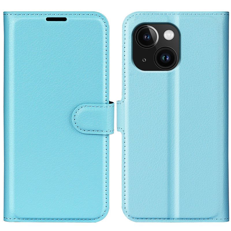 iPhone 15 PU Wallet Case [LightBlue]