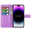 iPhone 15 PU Wallet Case [Purple]