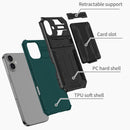 iPhone 16 Heavy Duty Kickstand Card Holder Case Shockproof Teal