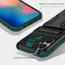 iPhone 16 Heavy Duty Kickstand Card Holder Case Shockproof Teal